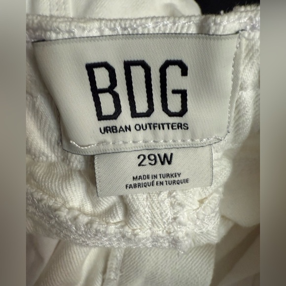 BDG RAE CARPENTER CARGO URBAN OUTFITTERS WHITE BAGGY WIDE LEG SIZE 29 - Picture 8 of 11